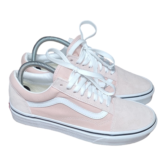 Vans Old Skool Shoes 8.5 Pink Low Top Skate Sneakers Canvas Lace Up Classic B11 - Picture 2 of 8